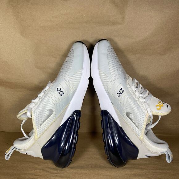 Nike Air Max 270 GS Size 7Y 'White Midnight Navy' Running Shoes 943345-109 - Picture 6 of 12
